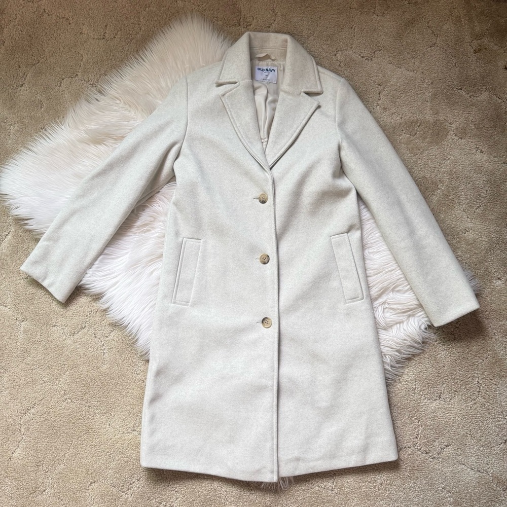 Old Navy Cream Trench Coat (car coat) || Size: XS